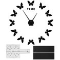 thumbnail image 2 of Reloj adhesivo de pared grande con forma de mariposa, innovación DIY, arte moderno, decoración para sala de estar, negro, 2 of 14