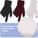 thumbnail image 4 of 4 pares de guantes de invierno para mujer con pantalla táctil, cálidos guantes de punto con forro polar y puños elásticos, guantes de invierno para enviar mensajes de texto, 4 of 7