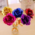 thumbnail image 3 of POINTERTECK Handmade Gold Rose Valentine‘s Day Creative Gift Romantic Gifts for Lover Girl Friend  5 Colors - Gold  With Base, 3 of 5