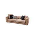 thumbnail image 3 of Enza Home Sirona Contemporary Wood & Fabric Sofa in Dark Taupe Brown, 3 of 7