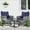 Gray，blue, variant on FHFO 3 PCS Swivel Outdoor Wicker Patio Chairs Set of 2,with 4-Inch Thick Cushions and Glass Side Table for Porch,Poolside, Deck, and Yard, Brown Rattan/Black Cushions