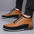 thumbnail image 2 of Men's Casual Dress Boots Motorcycle Boots Plus Size Ankle Boots Lace Up Fashion Leather Boots Business Wedding Party Shoes, 2 of 6