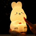 thumbnail image 4 of Lovely Rabbits Silicone Night Light Personalized Timerable Desk Night Light for Kids Children Adult Room, 4 of 5