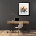 thumbnail image 4 of Carl Gerber 19x24 Black Modern Framed Museum Art Print Titled - Fox and Hare, 4 of 5