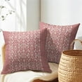thumbnail image 4 of Pink Antique Pillow Covers 20x20 Inch Vintage Floral Block Print Decorative Throw Pillows Set of 2 Retro Turkish Pillowcases for Couch Indoor Outdoor Home Decor, 4 of 6