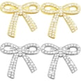 thumbnail image 2 of 4 PCS Gold & Sliver Crystal Bow Brooch Pins Vintage Sparkly Rhinestone Ribbon Bowknot Elegant Lapel Pin Brooches Gifts for Women Wedding Party Dress Suit Shirt Scarf Clothes Accessories., 2 of 8