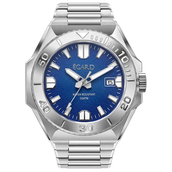 Egard Men's King Ocean Blue Dial Watch - WCH-5096-Q0M091