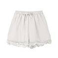 thumbnail image 5 of ShomPort Girls Lace Trim Shorts Casual Summer Elastic Waist Drawstring Loose Comfy Dressy Shorts, 4-14Y, 5 of 9