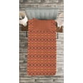thumbnail image 3 of Ambesonne Geometric Quilted Bedspread Set 2 Pcs, Vivid Stripes, Twin Size, Dark Coral Dried Rose, 3 of 3