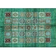 thumbnail image 1 of Ahgly Company Indoor Rectangle Abstract Light Blue Modern Area Rugs, 2' x 4', 1 of 4