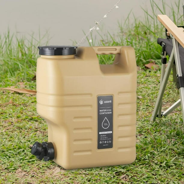 Contenedor de agua de 12 l Colamx con grifo portátil Caqui 30 cm x 35 cm x 16 cm