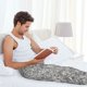 thumbnail image 5 of Fotbe Silver Glitter Pantalones de Pijama para Hombre, Pantalones de Dormir, Pantalones de Casa con Cintura Ajustable y Bolsillos-Medium, 5 of 6