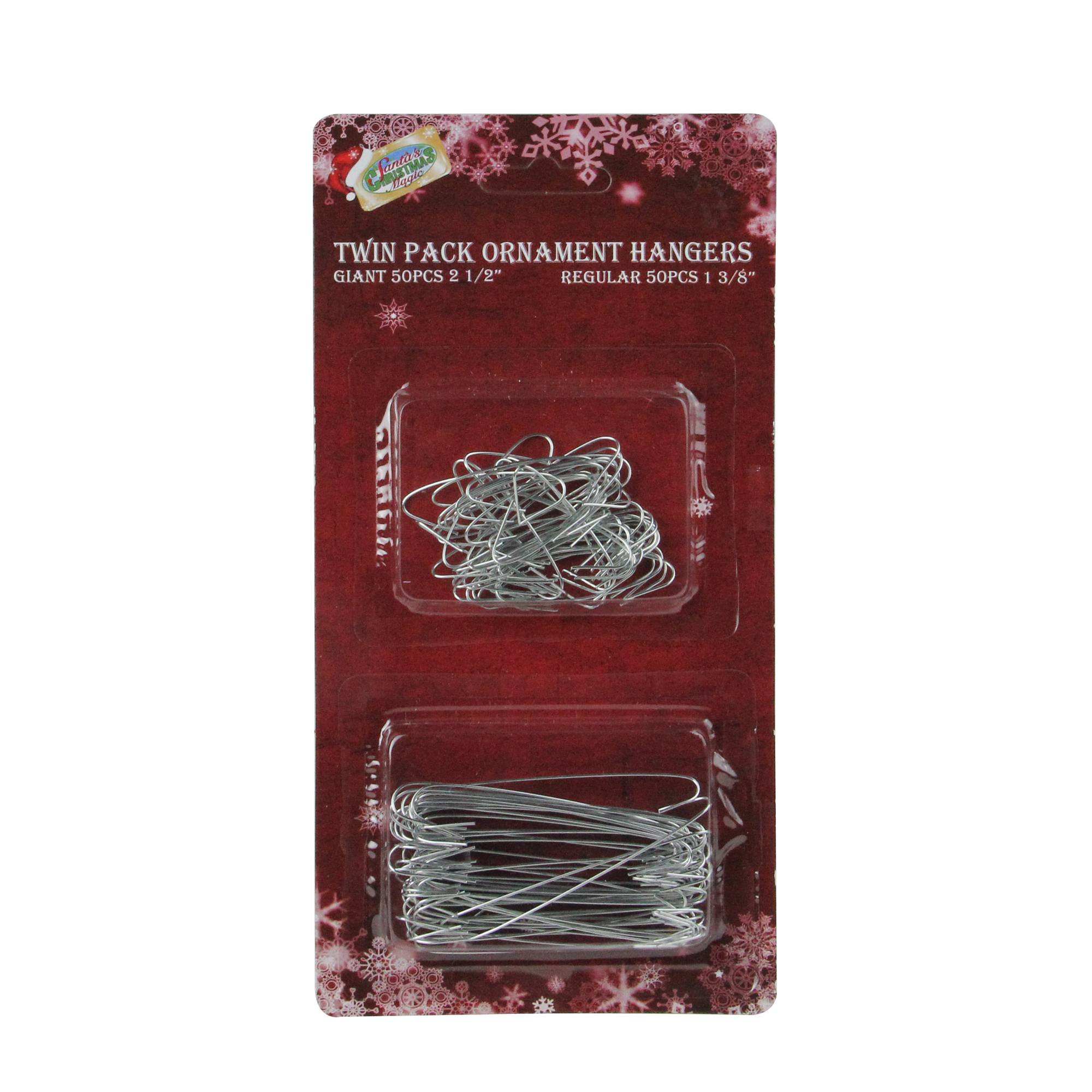 100ct Silver Metal Christmas Ornament Hooks 1.5&quot;-2.5&quot; - Walmart.com