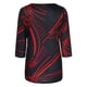 thumbnail image 5 of ICHUANYI Clearance Fashion Women's Spring Printed Mid-length Sleeves Round Neck Casual Tee Tops(Red, XL) ICHUANYI WER2023081116585, 5 of 5
