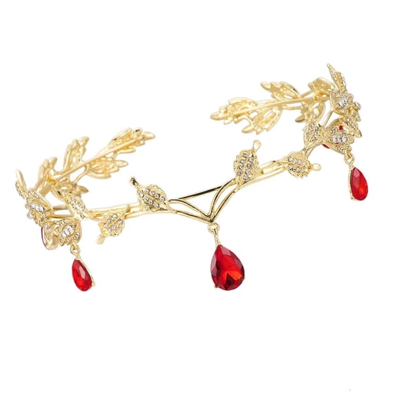 Giaone Elegant Elf Crowns Headband Forehead Jewelry for Bridesmaids Special Occasion