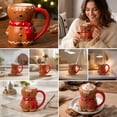 thumbnail image 6 of 2026 Christmas Indoor Home Decor Gingerbread Man Ceramic Mug With Red Scarf Cute Christmas Coffee Mug Holiday Hot Cocoa Water Cup Gift, 6 of 6