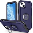 thumbnail image 1 of Funda con soporte de anillo para iPhone 14, protección total, compatible con soporte magnético para coche, resistente a arañazos, 1 of 5