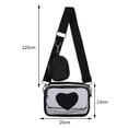 thumbnail image 4 of Bolso Bandolera Btafrte PVC Transparente Love Fashion Shoulder Bag Con Bolso Pequeño negro, 4 of 9