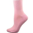 thumbnail image 5 of Sierra Socks Women's Wide Calf Cotton Ankle Socks, Seamless Toe,Pink,Blue,Yellow,3 Pair Pack, 5 of 13