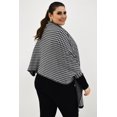 thumbnail image 3 of Chal de punto Roman Fashion /Tallas Extras, 3030 (Blanco /Negro) negro UNITALLA, 3 of 7