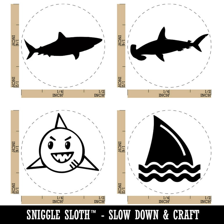 Baby Shark Stamp Set By Creative Kids – 36 Piece Wooden Stamps Set