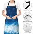 thumbnail image 4 of Kdxio Blue Glitter Sparkles Apron with Pockets Adjustable Kitchen Aprons for Men Women Waterproof Aprons for Cooking,Drawing,Crafting, Baking Household Cleaning, 4 of 5