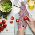 thumbnail image 3 of Love Cutting Board, Lace Heart with Floral Pattern Wedding Valentine Blossoms Leaves Classic Retro, Tempered Glass Cutting and Serving Board, Wine Bottle Shape, Pink Rose White, by Ambesonne, 3 of 5