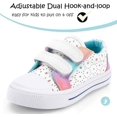 thumbnail image 5 of Kushyshoo Kids Canvas Shoes White Stars Children Sneaker Toddler Girls School Shoes Size 7, 5 of 7