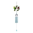 thumbnail image 1 of Campanas de viento para exteriores, regalo, campanas de viento grandes, elegantes campanas de viento con forma de pájaro en vitral. Verde, 1 of 7
