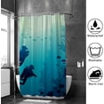 thumbnail image 4 of 66 x 72 Inches Coolnut Shower Curtain Set with Hooks, Scuba Diver Polyester Waterproof Bath Curtain for Bathroom Bathtubs Decor, 4 of 6