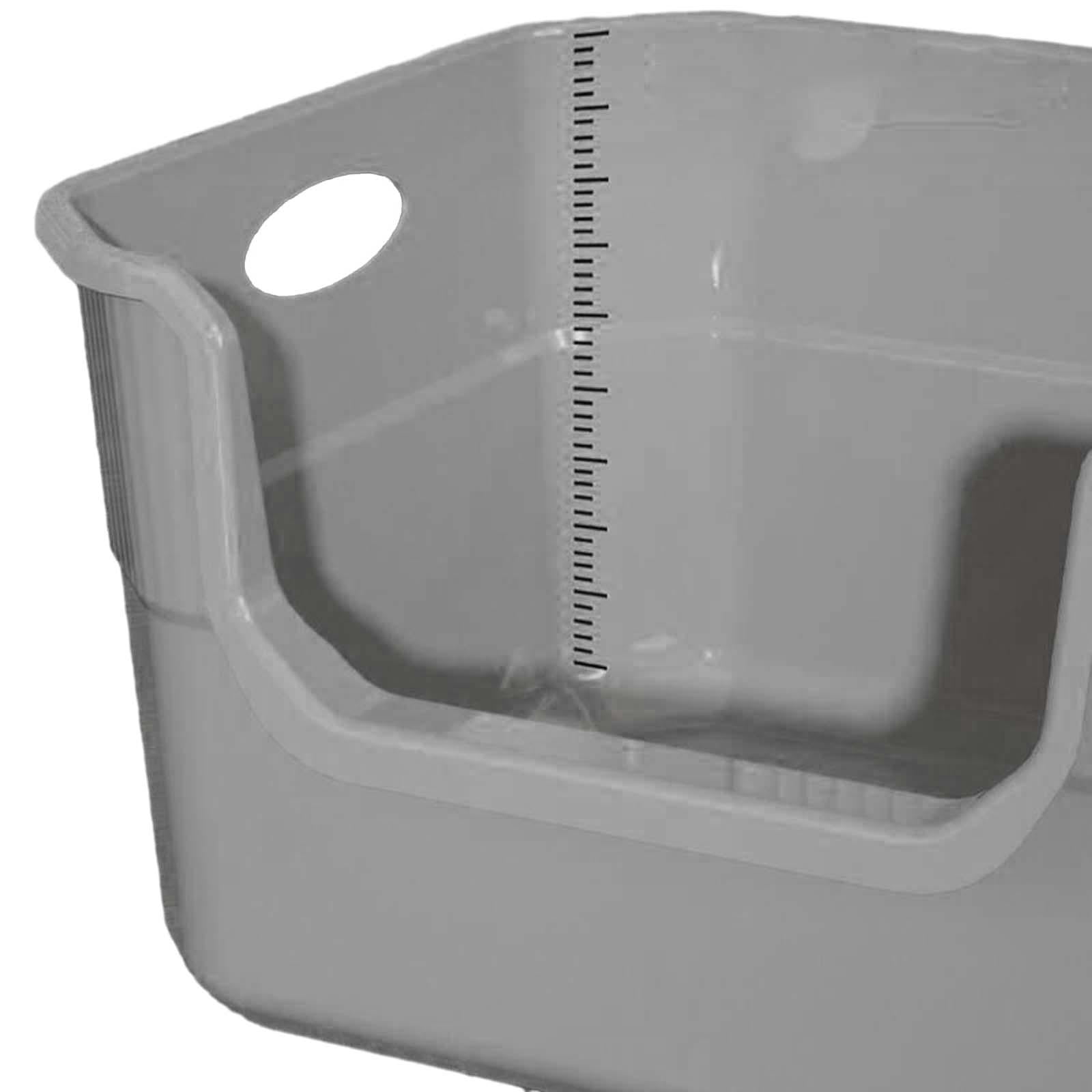 Stgfyxgs Cat Splashproof Pet Bedpan Cat Sandbox Portable Kitten Toilet High Sided Pet Litter Tray Cat Toilet for Small Pets gray