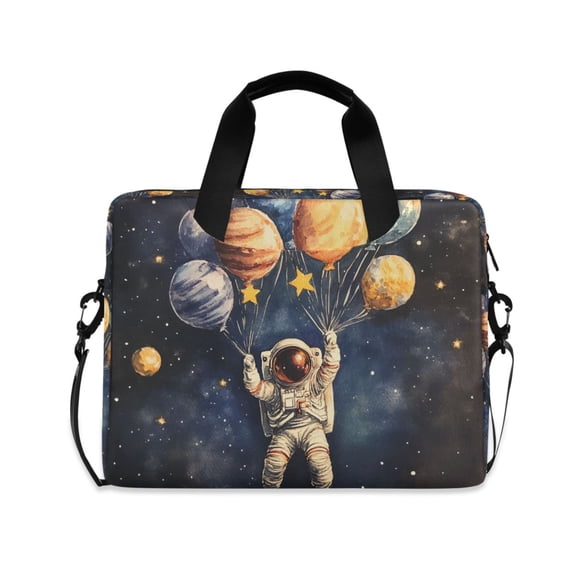 FORMRS 16" Laptop Bag Carrying Sleeve Case with Handle Travel Shoulder Briefcase, Watercolor Astronaut