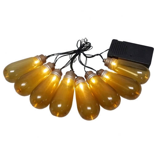Way to Celebrate Edison Light Bulb String Lights, 8 Count