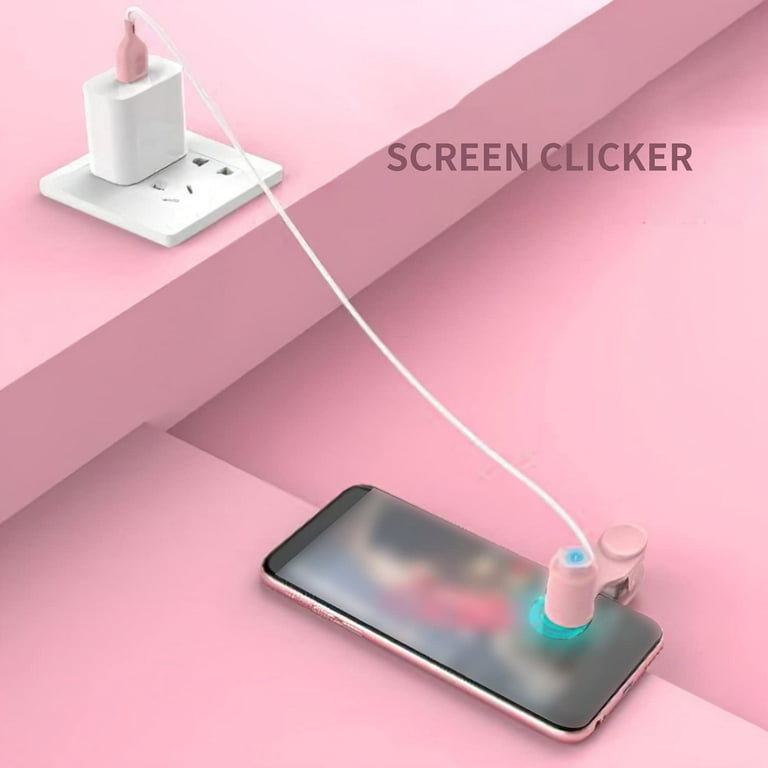 Auto Clicker, Auto Clicker for Phone, USB Device Screen Auto Clicker,  Suitable for Games, Live Broadcasts, Reward Tasks, Video Auto Tapper Taps  Speed(Pink) 