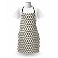 thumbnail image 3 of Modern Apron, Continuous Simplistic Geometric Ornament Pattern of Jagged Shapes, Unisex Kitchen Bib with Adjustable Neck for Cooking Gardening, Adult Size, Champagne and Charcoal Grey, by Ambesonne, 3 of 4