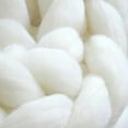 thumbnail image 2 of Hand Knitted Chunky Blanket Throws:Weighted Knit Blanket Throw,Handmade Chunky Yarn Blanket for Sofa and Bedroom,Soft Thick Knit Throw Blanket,Fluffy and Cozy,47×70 Inch (White), 2 of 14