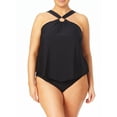 thumbnail image 5 of Time and Tru Women's and Women’s Plus O Ring Hanky Hem Tankini Swim Top, 5 of 5