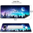thumbnail image 2 of Gaming Large Mouse Pad for Desk 35.4\u201c x 15.7 ", Big Size Pretty Galaxy Moon Forest Mouse Pads, Long Non-Slip Rubber Base Computer Mousepad for Full Desk Mat, 2 of 6