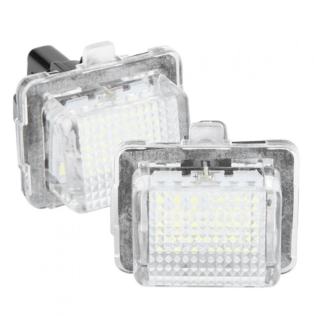 Lámpara de matrícula para Mercedes Benz, 2 piezas de luz de matrícula ABS de alta calidad, lámpara de matrícula, rendimiento de primer nivel