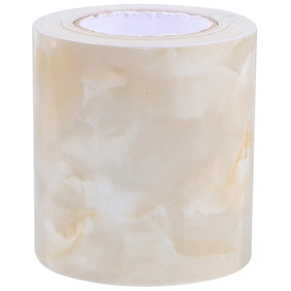 WASHWEPE Cabinet Stickers Peel And Stick Beige PVC Marble Design Waterproof Wall Covering 1Pack