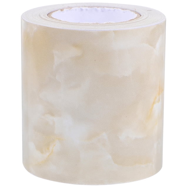 WASHWEPE Cabinet Stickers Peel And Stick Beige PVC Marble Design Waterproof Wall Covering 1Pack