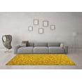 thumbnail image 3 of Ahgly Company Machine Washable Indoor Square Southwestern Yellow Country Area Rugs, 6' Square, 3 of 4