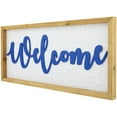 thumbnail image 4 of Northlight Welcome Framed Wall Sign - 20" - White and Blue, 4 of 6