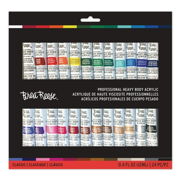 Ensemble de peinture acrylique Brea Reese, 24 pièces
