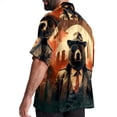 thumbnail image 3 of Vintage Bear Men's Short Sleeve Spread Collar Tops, Casual Button Down Shirts, Printed Summer Beach Shirts, Unisex, 3 of 6