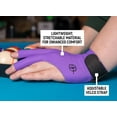 thumbnail image 5 of McDermott Billiard Pool Cue Glove - for Left Hand (Right-Handed Player), Small, Purple, 5 of 8