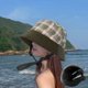 thumbnail image 4 of Sombrero de cubo para ciclismo para mujer, sombrero para el sol con carcasa para la cabeza resistente a impactos, sombrero de pesca portátil, sombrero Verde oscuro, 4 of 8