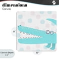 thumbnail image 4 of Stupell Industries Contemporary Electric Blue Crocodile Canvas Art, 17 x 17, by Carla Daly, 4 of 8