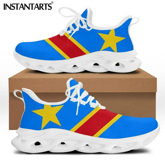 Zapatos casuales de diseño con la bandera de la República del Congo para hombre, zapatillas planas con cordones, resistentes al desgaste, tenis masculino