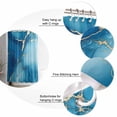 thumbnail image 5 of Blue Marble Shower Curtains for Bathroom Waterproof Fabric Bath Curtains Decor Bath Tub Curtain Abstract Yellow Ink Painting Modern Decorative Shower Curtain Sets with 12 Hooks, 72x72 Inch, 5 of 6